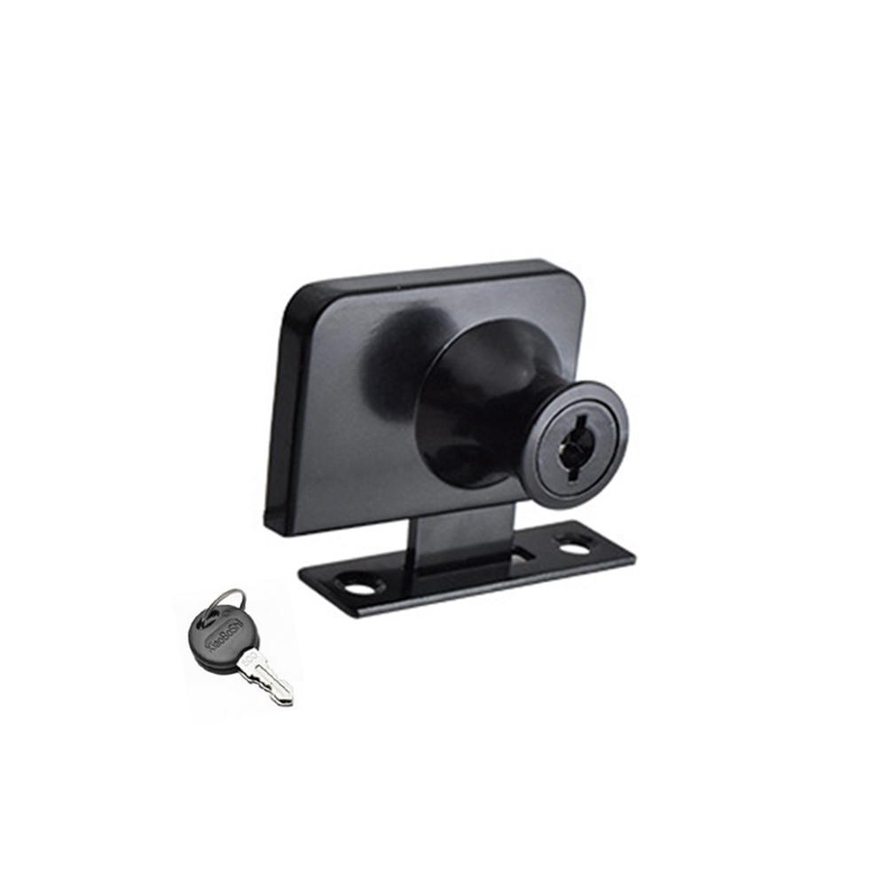 Showcase Cabinet Lock Replacement Sliding Door Spare Parts 2x Key Accessories Black Cabinet Display Glass Door