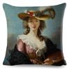 Vintage Style Woman Cushion Cover Decor Europe Lady Girl Print Pillowcase  Polyester Pillow Case for Sofa Home Car