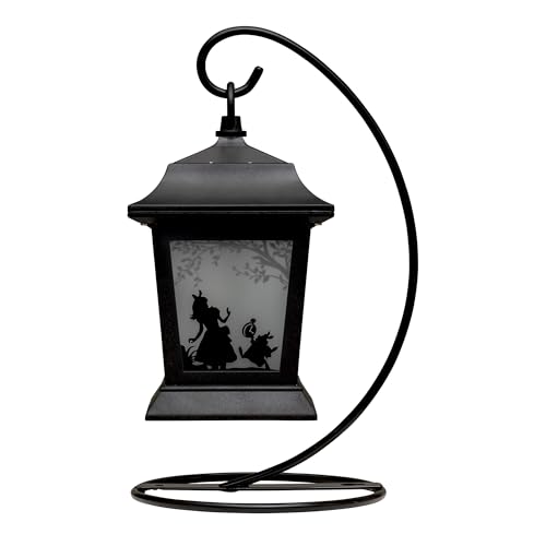 Takasho Solar Light Outdoor Alice Silhouette Lantern Black Garden Light Outdoor Indirect Lighting Waterproof Alice in Wonderland Resin/Glass/Steel TA-