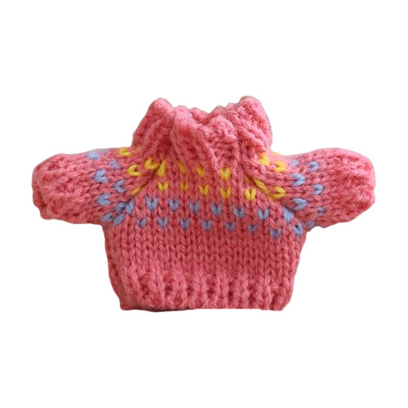 Rochie Mini Păpușă Lână 5cm cu Ursuleț de Pluș și Cap de Cățeluș pentru Accesorii DIY