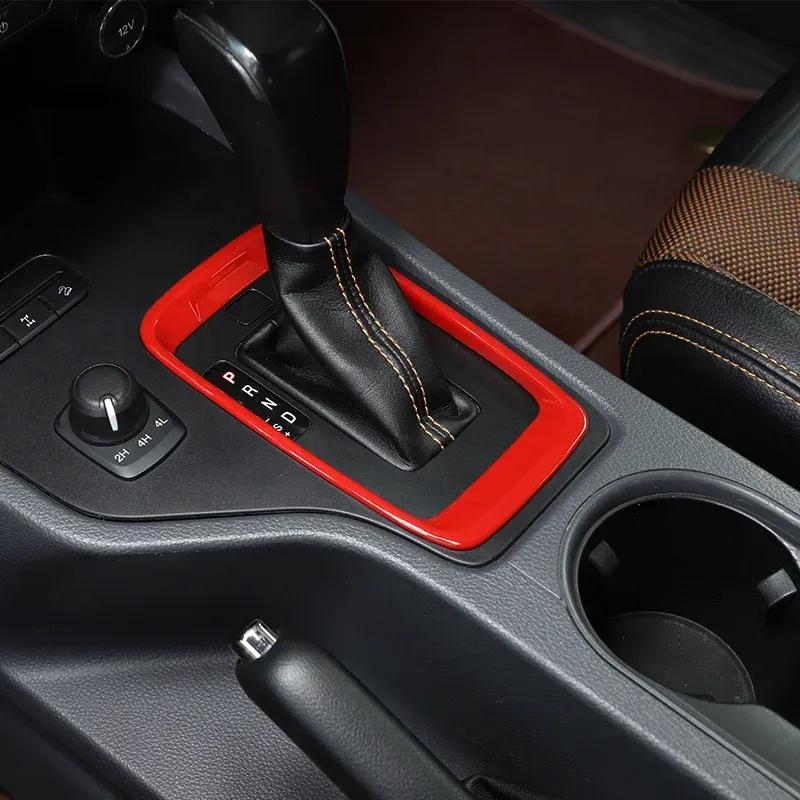 ABS Carbon Car Gear Shift Frame Panel Trim Decorate Cover Accessories For Ford Ranger Everest 2015 2016 2017 2018