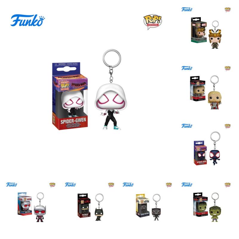 New FUNKO POP Classic FilmMarvel characters Spider-Man Thor The Hulk Toys Figures Collection Model Toy birthday Gifts Key Chain