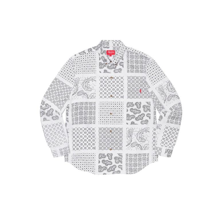 Supreme Paisley Grid Shirt 'Green White' Men's SUP-SS20-662