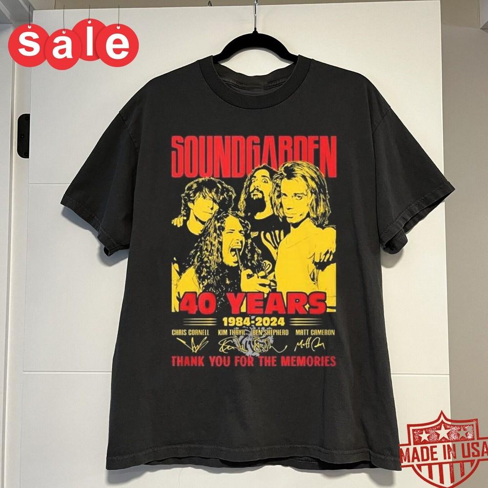 New Soundgarden 40 Years 19842024  Gift For Fans Unisex S5XL Shirt Unisex T-Shirt XL