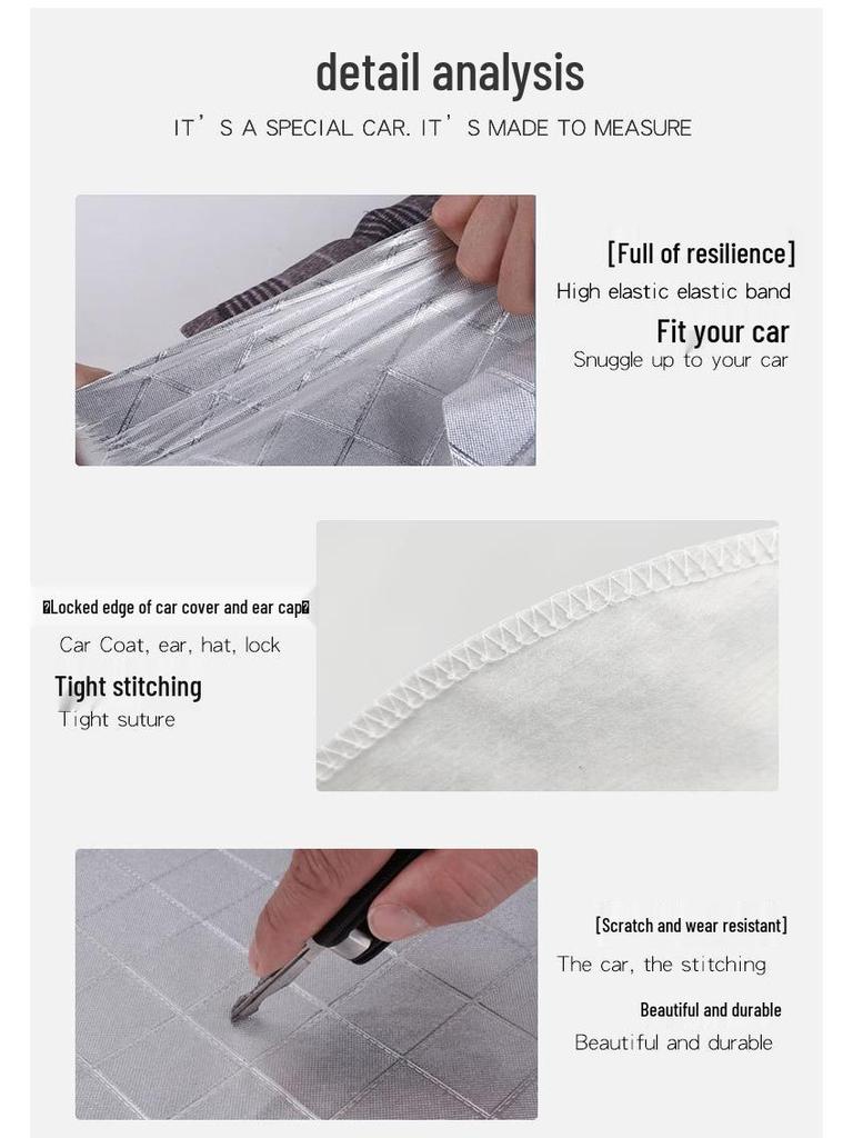 In-Stock Thickened Car Cover for Sun, Rain, Hail, and Dust Protection