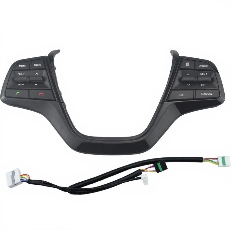 Car Steering Wheel Multifunction Button Assembly with Harness and Trim Frame 96720F2040 Simple Installation for 1.6l Routine