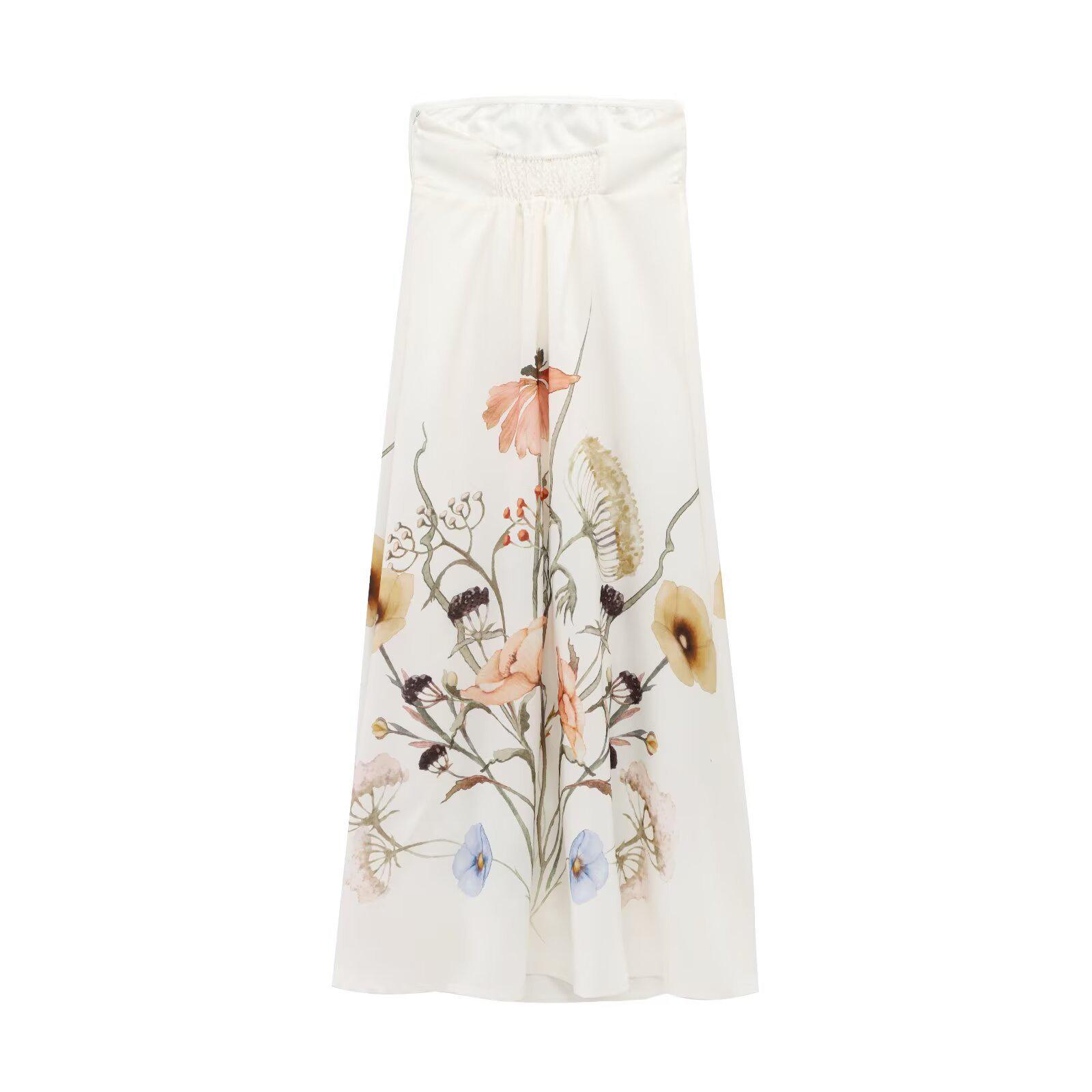 

Women s 2025 Spring Elegant Casual Strapless Dress XS белый