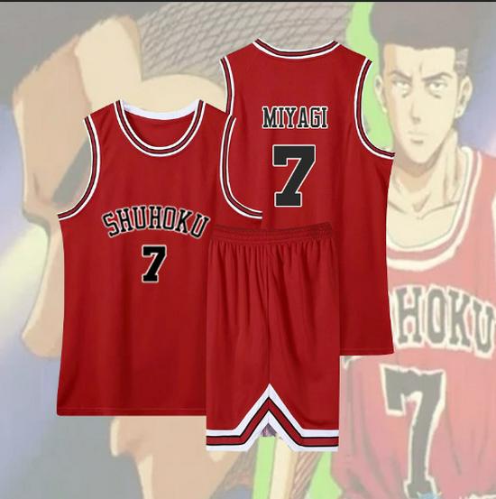 Slam Dunk Classic Jersey Set: Hanamichi Sakuragi #10 & Kaede Rukawa #11 - Customizable Basketball Uniform