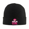 Spy Ninja Girl Warm Knitted Cap Hip Hop Bonnet Hat Autumn Winter Outdoor Beanies Hats for  Adult