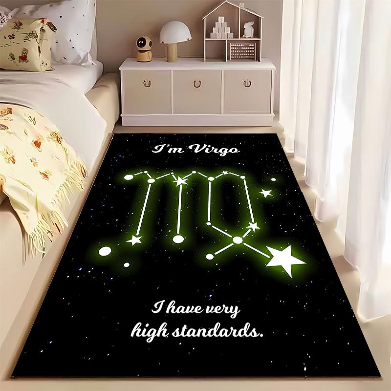 Virgo Constellation Starry Design suitable as a non-slip mat for the living room or bedroom sofa