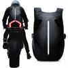 Motorcycle Helmet Backpack Rainproof Reflective Large Capacity Durable Nylon Backpack for Men Riding Travel Sports