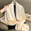 Luxury Scarf Women Silk Headscarf Hijab Designers Long Muslim Shawl Turban Bandana Foulard Satin Head Wraps