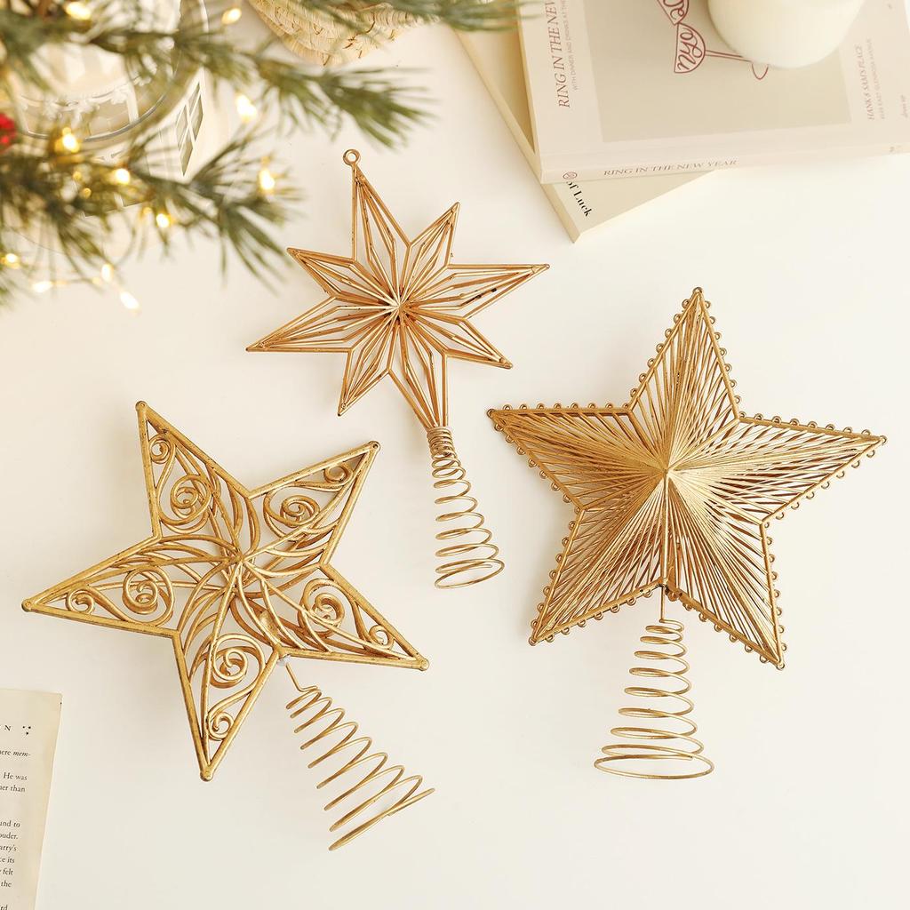 Radiant 3D Hollow Star Christmas Tree Topper Decoration