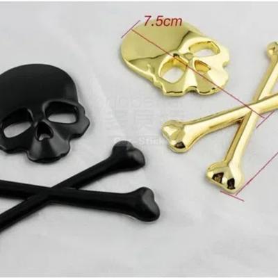 Stylizacja samochodu Czaszka Metalowa Odznaka Kościana Motocykl Naklejki Samochodowe Akcesoria Samochodowe