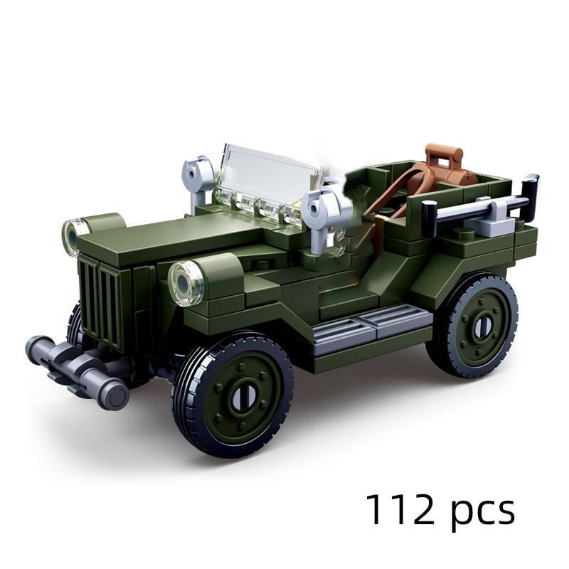 WW2 Normandy Landings UK US Germany Army Sets Building Blocks Bricks Toys World War II 2 Military Vehicle Pershing Panther Tanks