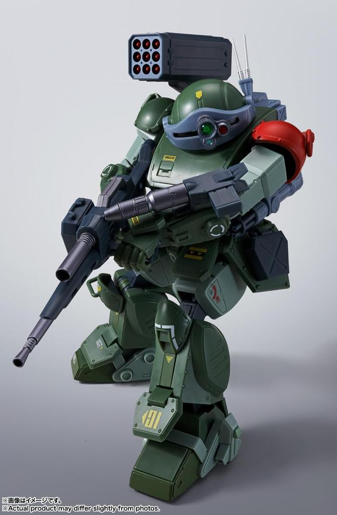 TAMASHII NATIONS HI-METAL R Armored Trooper Votoms Scope Dog Red Shoulder Custom, approximately 165mm, PVC, ABS, and die-cast painted action figure
