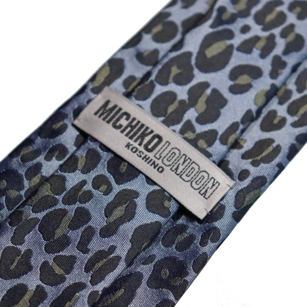[Michiko London] Italian Fabric, Made in Japan. Silk Necktie, 100% Silk. Perfect as a gift for men, women, or unisex. (MKI-011-C GrayOlive)