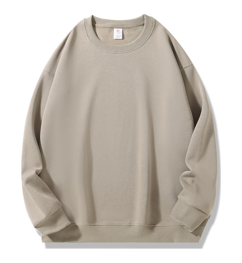 Silver Fox Fleece Sweatshirt Fleece-Lined Thickened Crew Neck Sweatshirt Men's & Women's Fashion Fall Winter Loose-Fit Drop-Shoulder Basic Sweatshirt