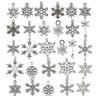 50-Piece Christmas Alloy Enamel Charms Set: Mixed Style DIY Pendants and Dangle Charms.