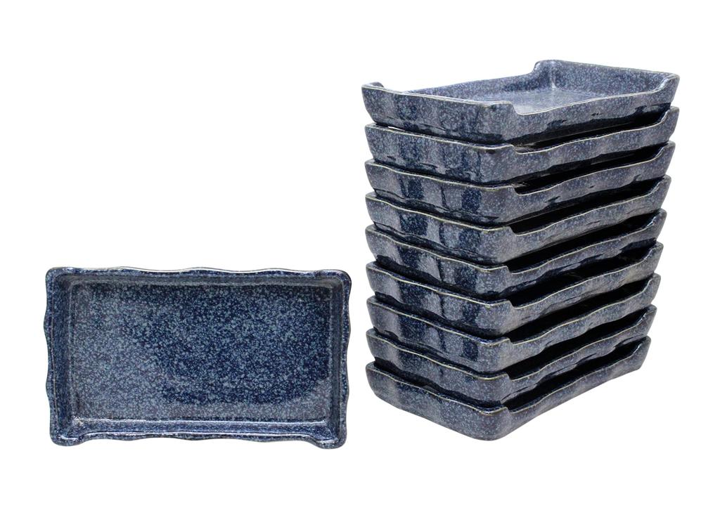 Castle Enterprise Mino Ware Japanese Cafe Series [Oden & Yakitori Plates] Shin Awayuki (New Snow) 10-Piece Set