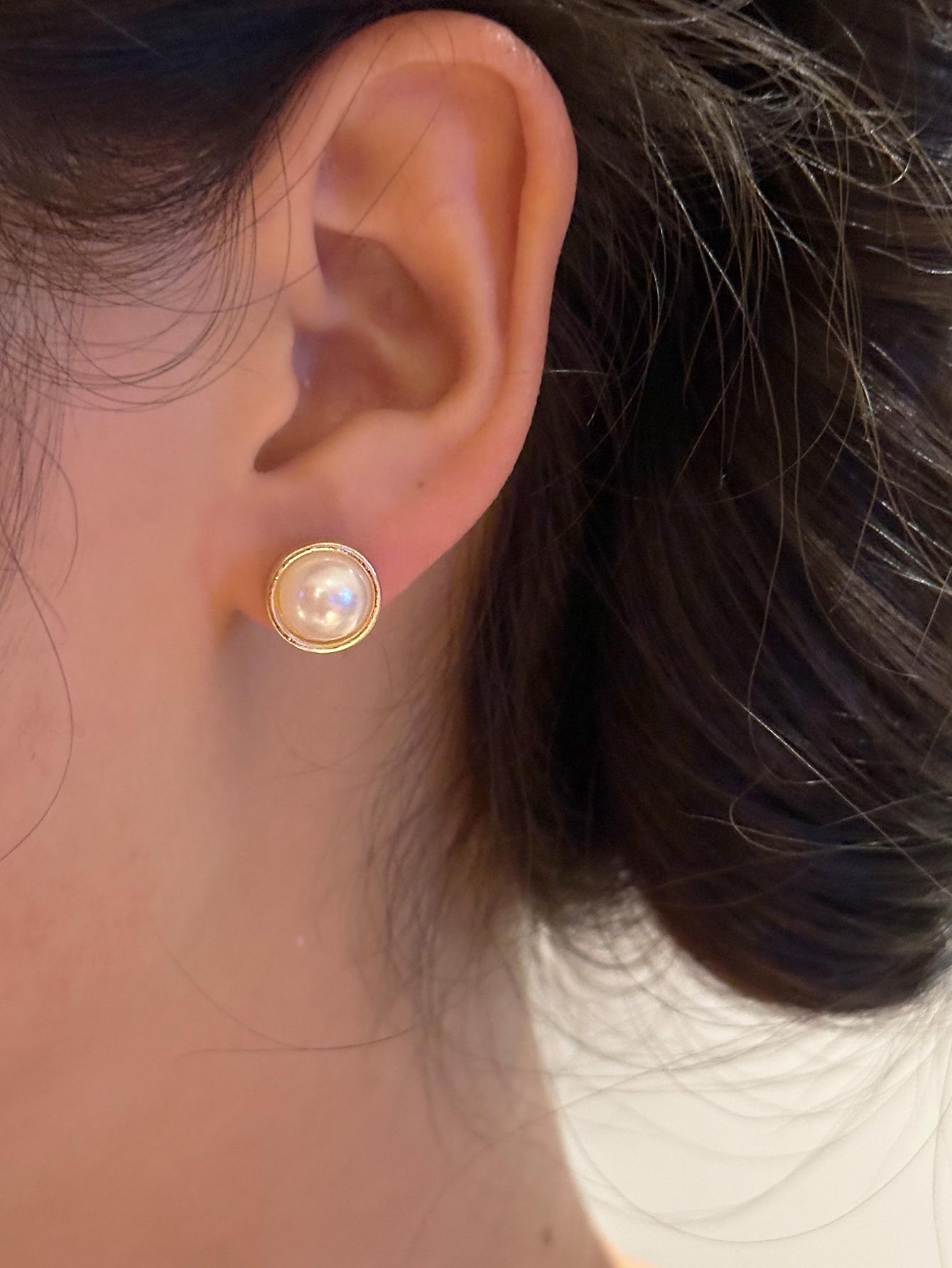 

Серьги-гвоздики с жемчугом в стиле ретро «Любовь» из французского ретро-стиля, легкие серьги-гвоздики с роскошным дизайном для женщин