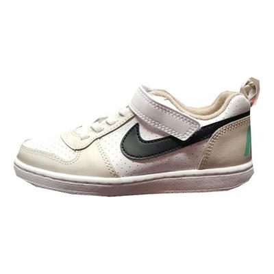 Court Borough Casual Comfortable Non-Slip Shock Absorbing Durable Low-Top Skate Shoes Kids Sneaker Beige DZ2785-101