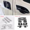 Abs Carbon Fiber Chrome Door Handle Molding Trim Cover For Toyota Hiace 2019-2025 H300 Series