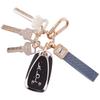 [EKALA] Universal leather car keychain anti-lost D-ring key fob allows