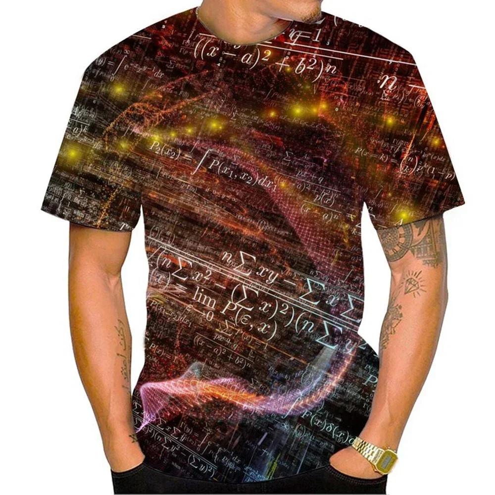 

Летняя мода, новая математическая формула, 3D-принт, футболка с круглым вырезом и коротким рукавом, уравнение, унисекс, детская, горячая распродажа, повседневный топ 3XL