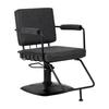 Gabbiano Hairdressing Chair Catania Loft Old Leather Black
