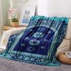 1Pc Muslim Print Flannel Blanket, High Quality Comfortable for All Seasons, Home Decor, Warmth and Comfort, Perfect for Christmas Gifts W127