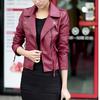 Trendy Women  Leather Zipper Jacket Slim Biker Motorcycle Coat Punk Outwear