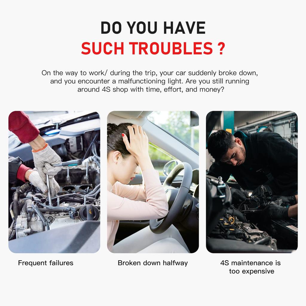 TopDiag P50 Automotive Circuit 12V 24V Power Circuit Probe Automotive Electrical Test Tool AC DC Digital Voltage Auto Diagnostic Kit Tester, Tester,