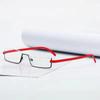 2024 Portable Anti-Blue Light Floral Reading Glasses for Men & Women - Elegant Rimless/Semi-Rimless Presbyopic Glasses with Pen Holder