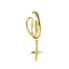 Twisted Star Charm Ear Cuff with Sparkling Stone for Women