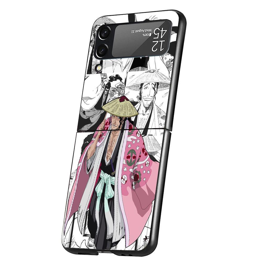 Ichigo Kenpachi Bleach Anime Phone Case For Samsung Galaxy Z Flip 7 6 5 4 3 5G Cover ZFlip7 ZFlip6 ZFlip4 ZFlip5 ZFlip3 Coque Fu