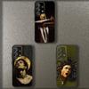 Art C-Caravaggio Painting Phone Case For Samsung S 25,24,23,22,30,21,10,9,Ultra,Plus,Lite,FE,4,5 G Soft Black Case