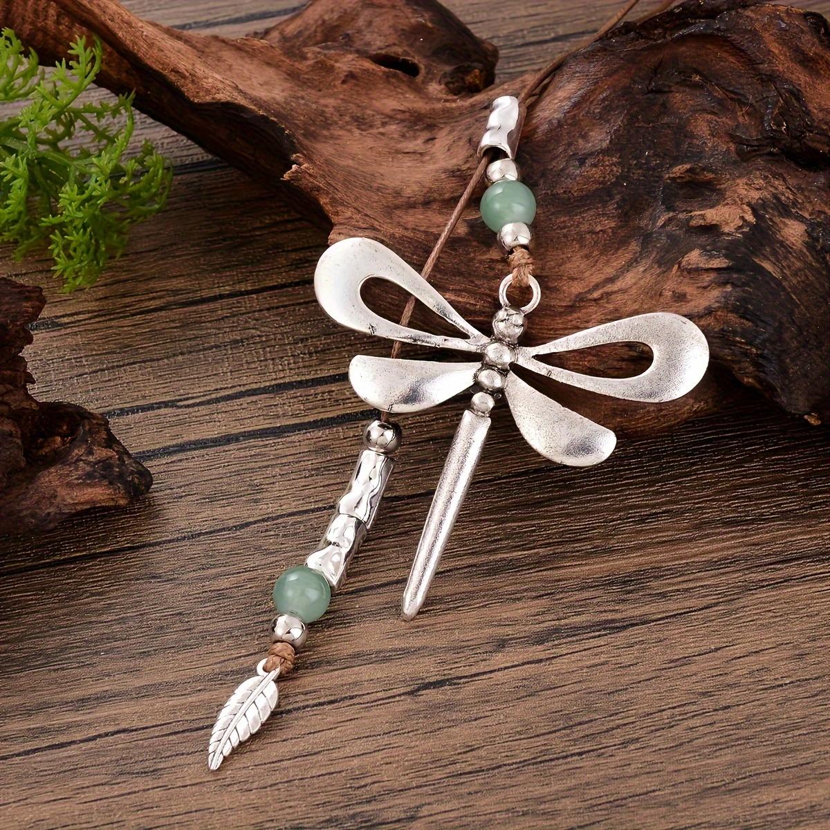 

Богемное ожерелье с подвеской в виде ретро-металлической стрекозы, женский аксессуар, подарок для вечеринки