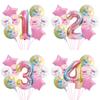 Unicorn Theme Balloon Set 40 Inch Gradient Digital Aluminum Film Balloon Birthday Party Decoration Props