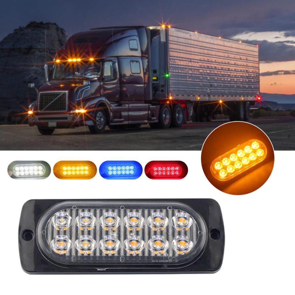 SELECOCO LED Marker Lamp, /24V, Side Marker, Grille Marker, Car, Truck, Trailer, Universal Use for Car Dress-up, Improve Visibility (Blue)