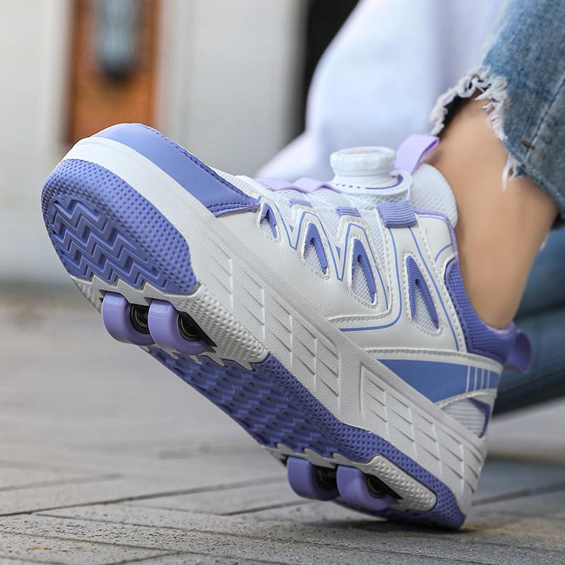 Children's Four-wheel Sports Boots Roller Skating Can Be Hidden As Flat Sneakers Walking Shoes Children's Sports Shoes Walking Shoes