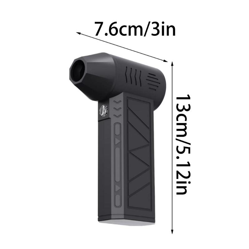 Electric Fan 130000RPM Rechargeable Blower Adjustable Wind Speed for Multipurpose Effective Cleaning Cooling