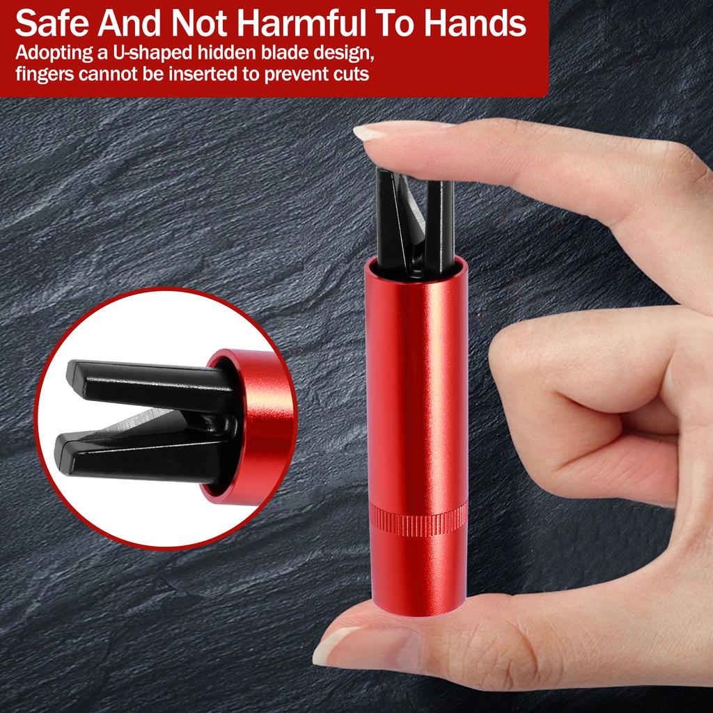 2Pcs Car Safety Hammer Emergency Escape Tool One Second Window Breaker with Seatbelt Cutter Portable Auto Rescue Tool Window