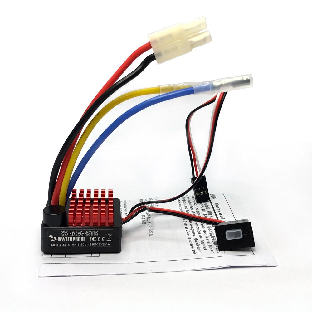 Waterproof 1060 RTR 60A Brushed Electronic Speed Controller ESC For 1:10 1:12 RC Boat RC Car Axial Scx10 TRX4 TRX6 HSP QuicRun
