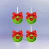 4pcs Green Furry Christmas Tree Decor Festive Atmosphere Novice-friendly Christmas Ball Ornaments Fun Design Holiday Style