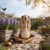 Fashionable garden meditation rabbit resin ornament, suitable for home decoration, outdoor decoration