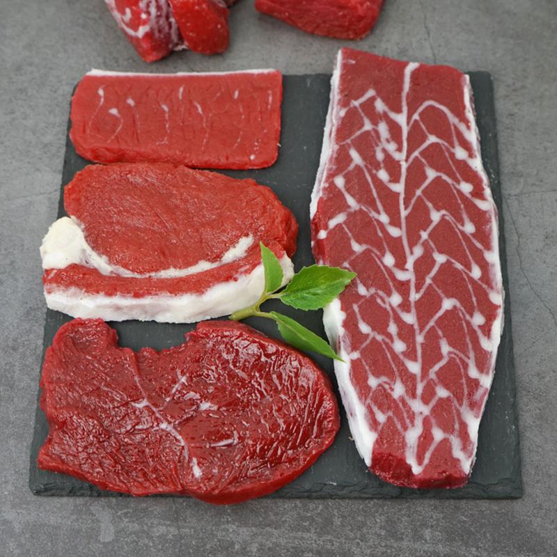 Simulation Meat Fake Food Plastic Artificial Beef Chops Lifelike Pork Steak Model Kitchen Market Restaurant Display Photography