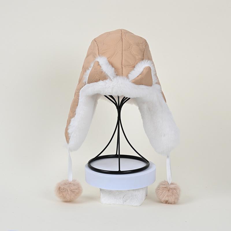Fox Ears Female Winter Thickened Warm Ear Cap Cycling Skiing Cold-proof Pullover Big Brim