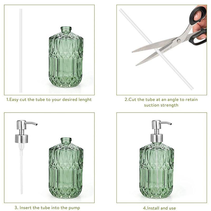 A74E-24Pcs Soap Dispenser Pump Replacement Stainless Steel Lotion Dispenser Pump For Regular 28/400 Neck Bottles For Bathroom