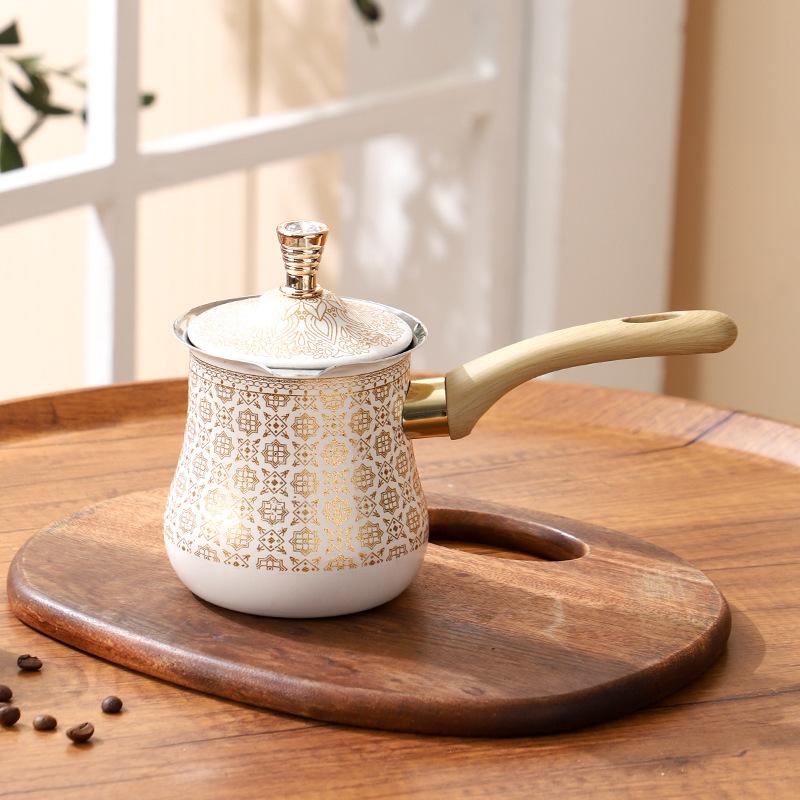 Stainless steel Turkish coffee pot and milk cup, 1pcs coffee pot for brewing tea, chocolate, butter and milk